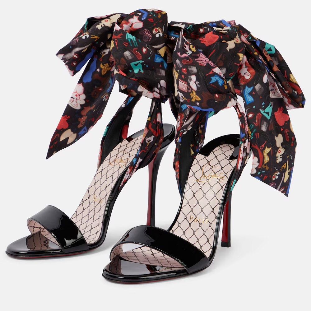 Christian Louboutin Fetish Du Dessert Lace Sandal Heels  
Size EU 40